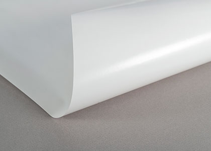 étiquette adhésive en PE blanc